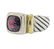 David Yurman 14k Gold Diamond Garnet Albion Ring - 2