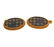 18k Gold Inlay Tiger's Eye Onyx Cufflinks