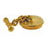 18k Gold Inlay Tiger's Eye Onyx Cufflinks - 3