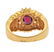 14k Gold Diamond Garnet RIng - 3