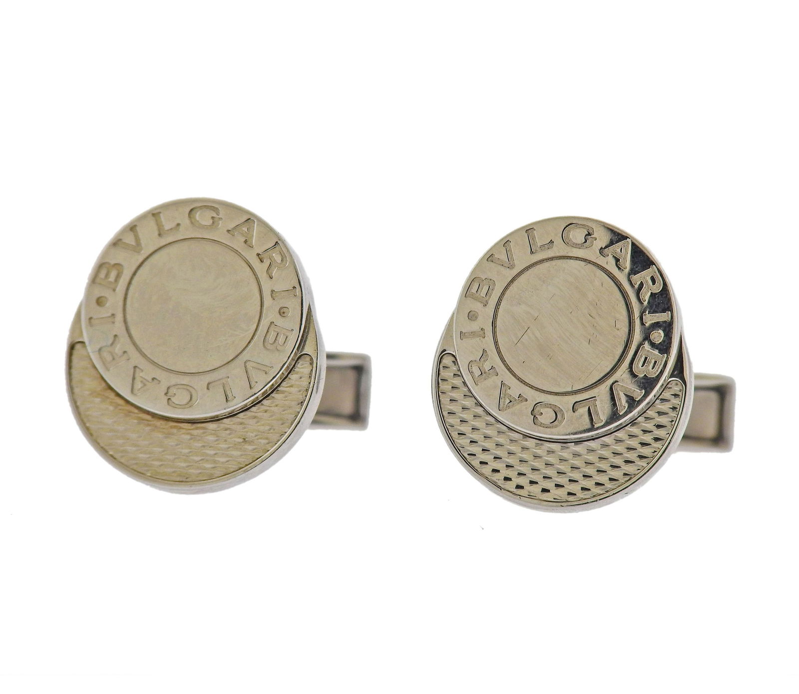 Bvlgari Bulgari Sterling Silver Cufflinks (1 of 4)