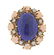 1960s 14k Gold Lapis Coral Diamond Ring