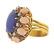 1960s 14k Gold Lapis Coral Diamond Ring - 2