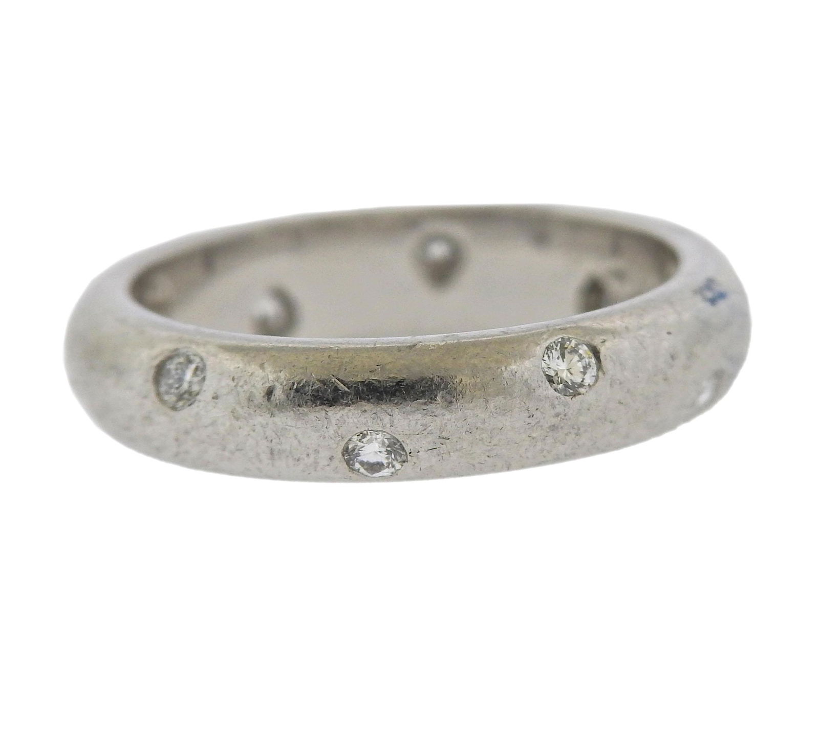 Tiffany & Co Etoile Platinum Diamond Band Ring (1 of 2)