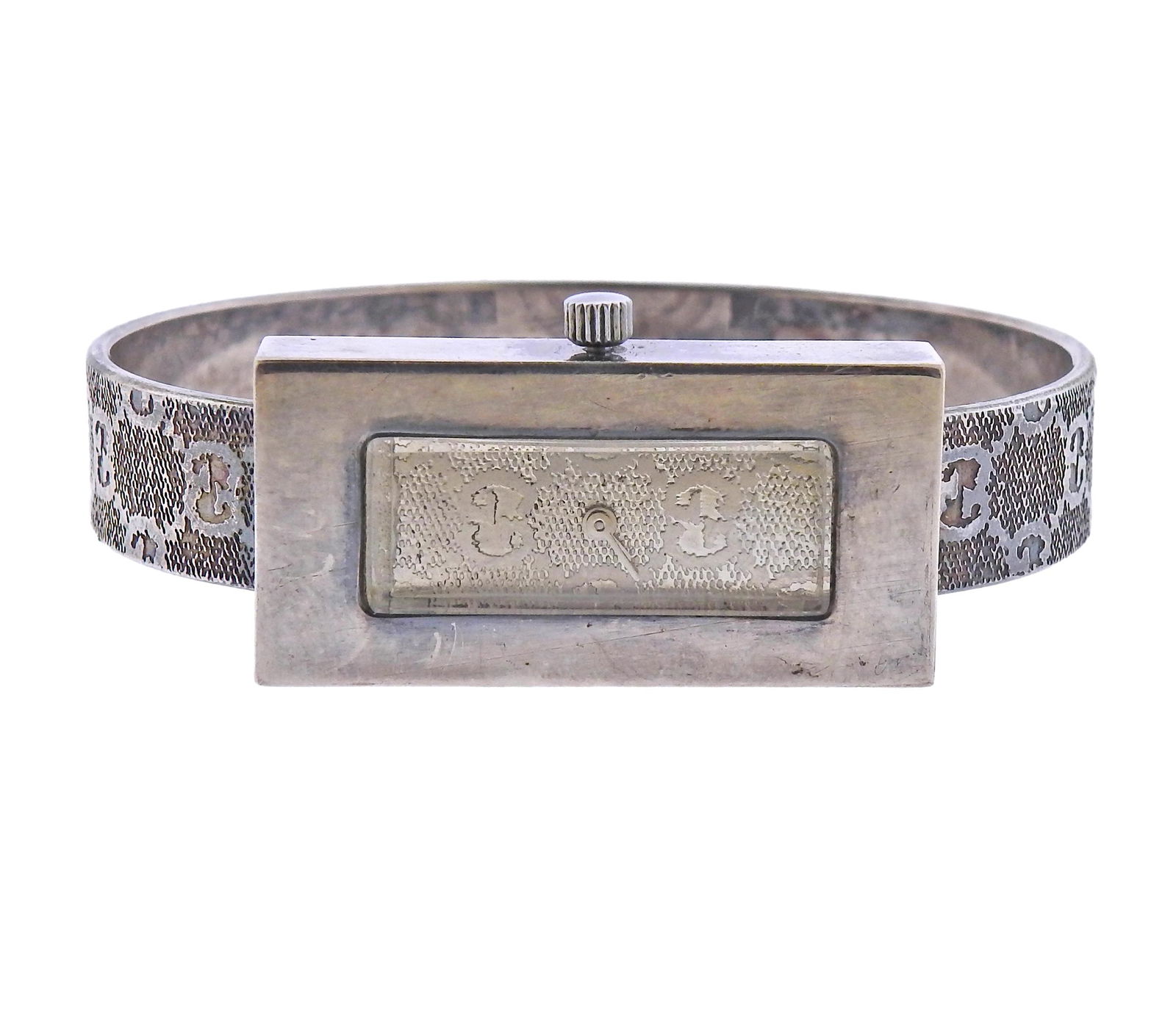 Gucci 1970's Sterling Silver Watch (1 of 5)
