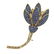 18k Gold Yellow Blue Invisible Set Sapphire Diamond - 4