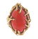 1970s Free Form 14k Gold Coral Ring