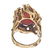 1970s Free Form 14k Gold Coral Ring - 3