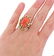 1970s Free Form 14k Gold Coral Ring - 4