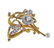 Antique Art Nouveau 18k Gold Diamond Pearl Brooch - 2