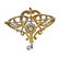 Antique Art Nouveau 18k Gold Diamond Pearl Brooch - 3