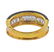 18k Gold Diamond Enamel Ring - 3