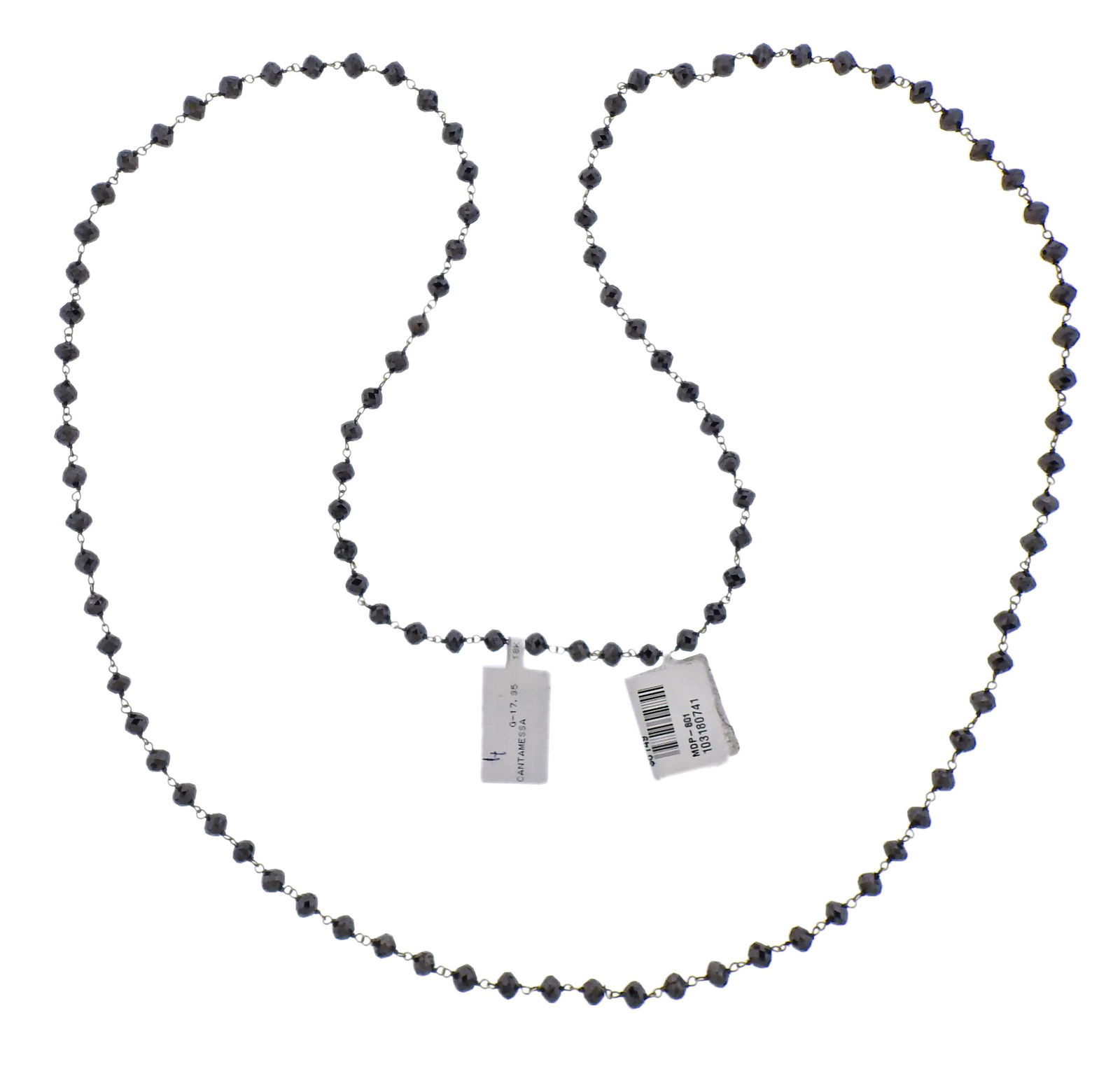 18K Gold Black Diamond Necklace (1 of 3)