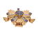 Tiffany & Co 14K Gold Diamond Sapphire Brooch Pin - 2