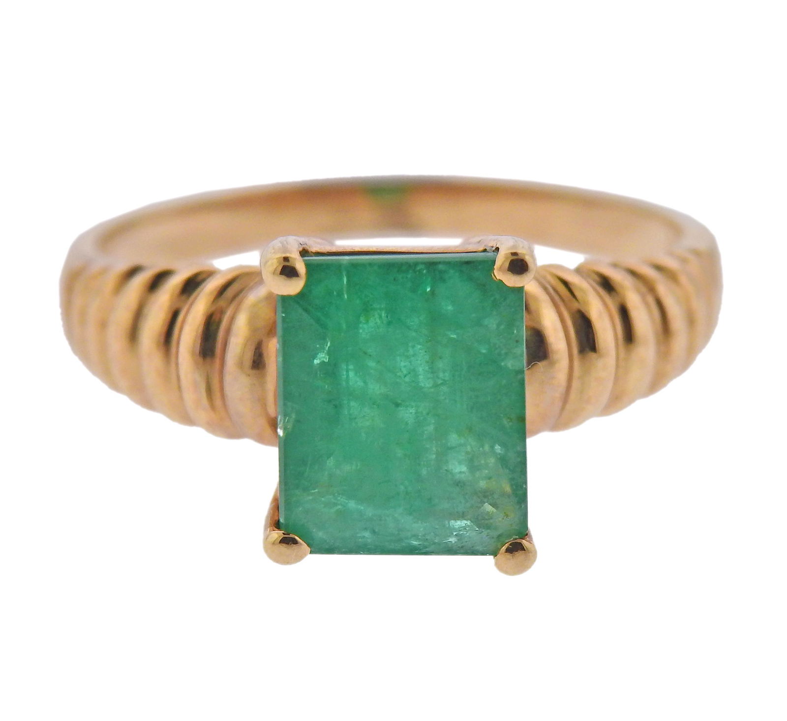 14k Gold Green Stone Ring (1 of 3)