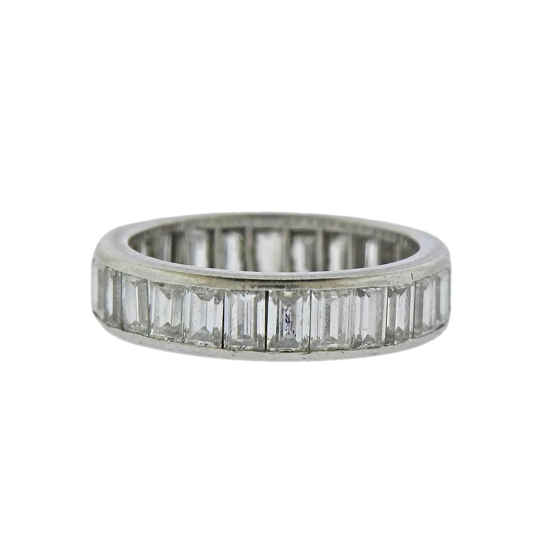 Platinum 3ctw Diamond Eternity Wedding Band Ring (1 of 3)