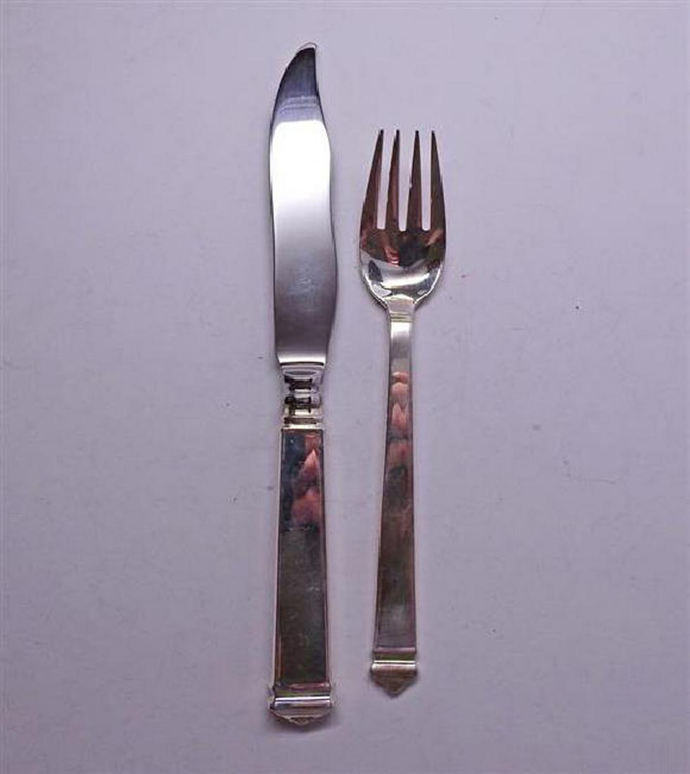 Tiffany & Co Hampton Sterling Fish Fork Knife Set (1 of 3)