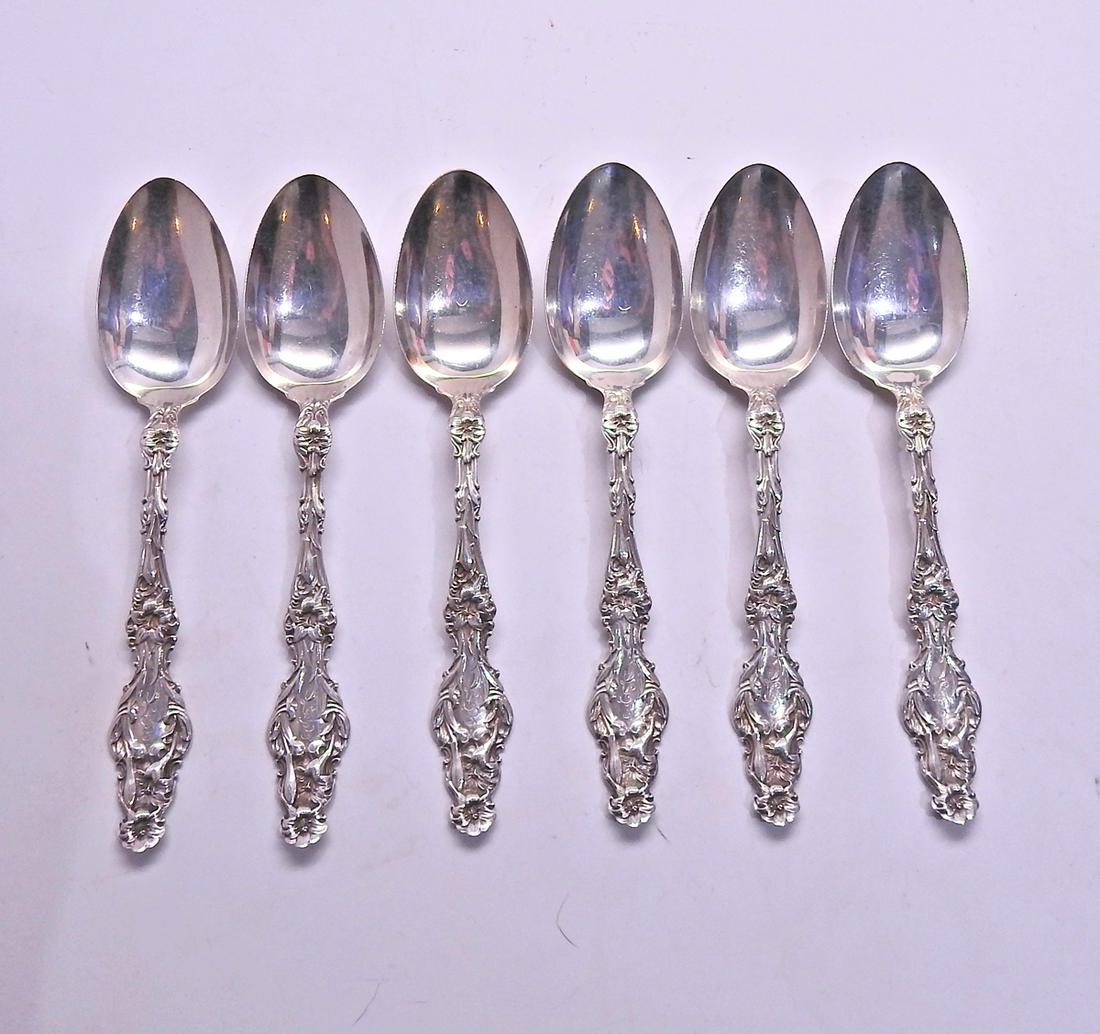 Whiting Lily Sterling Silver Tea Spoon Set (1 of 5)