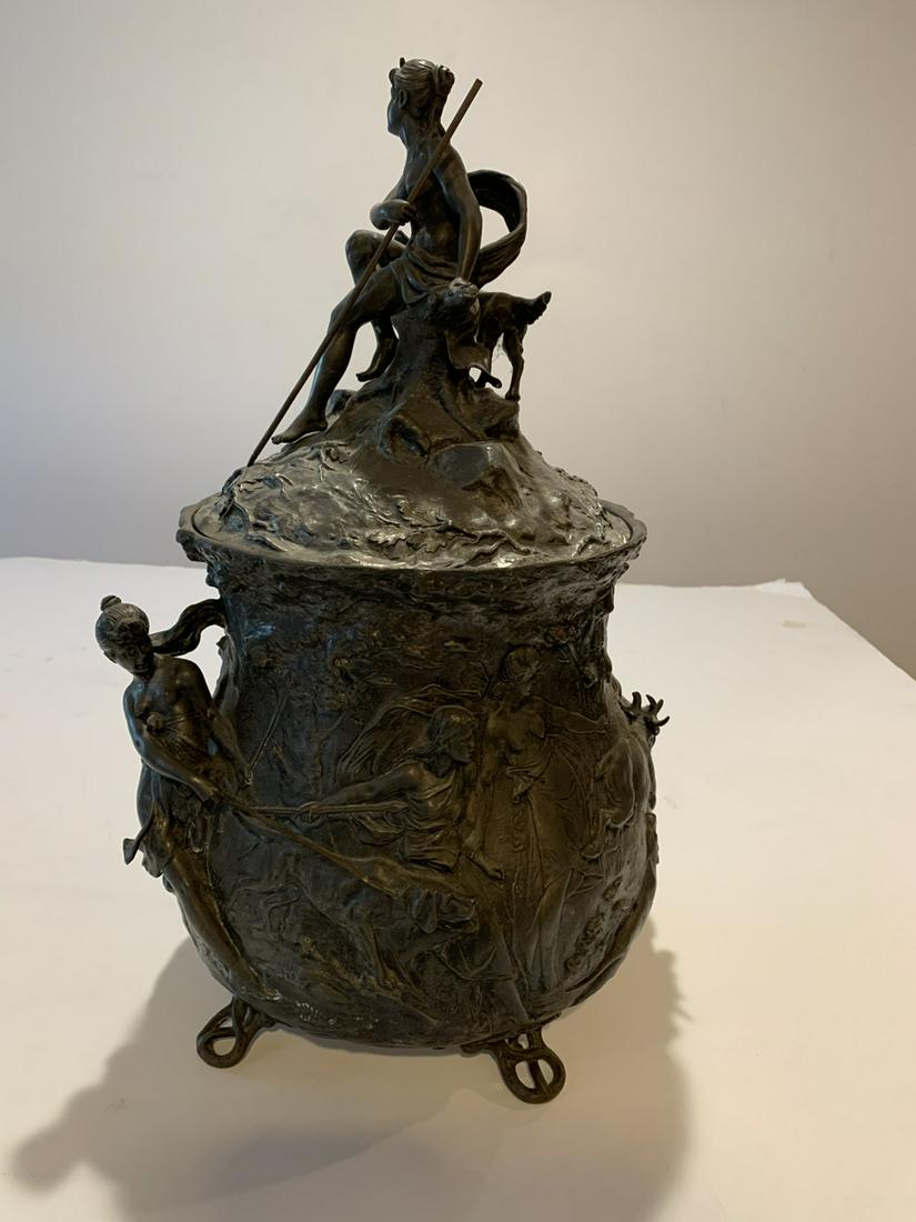 Exceptional Figural Pewter Punch Bowl by "WMF" Circa (1 of 9)