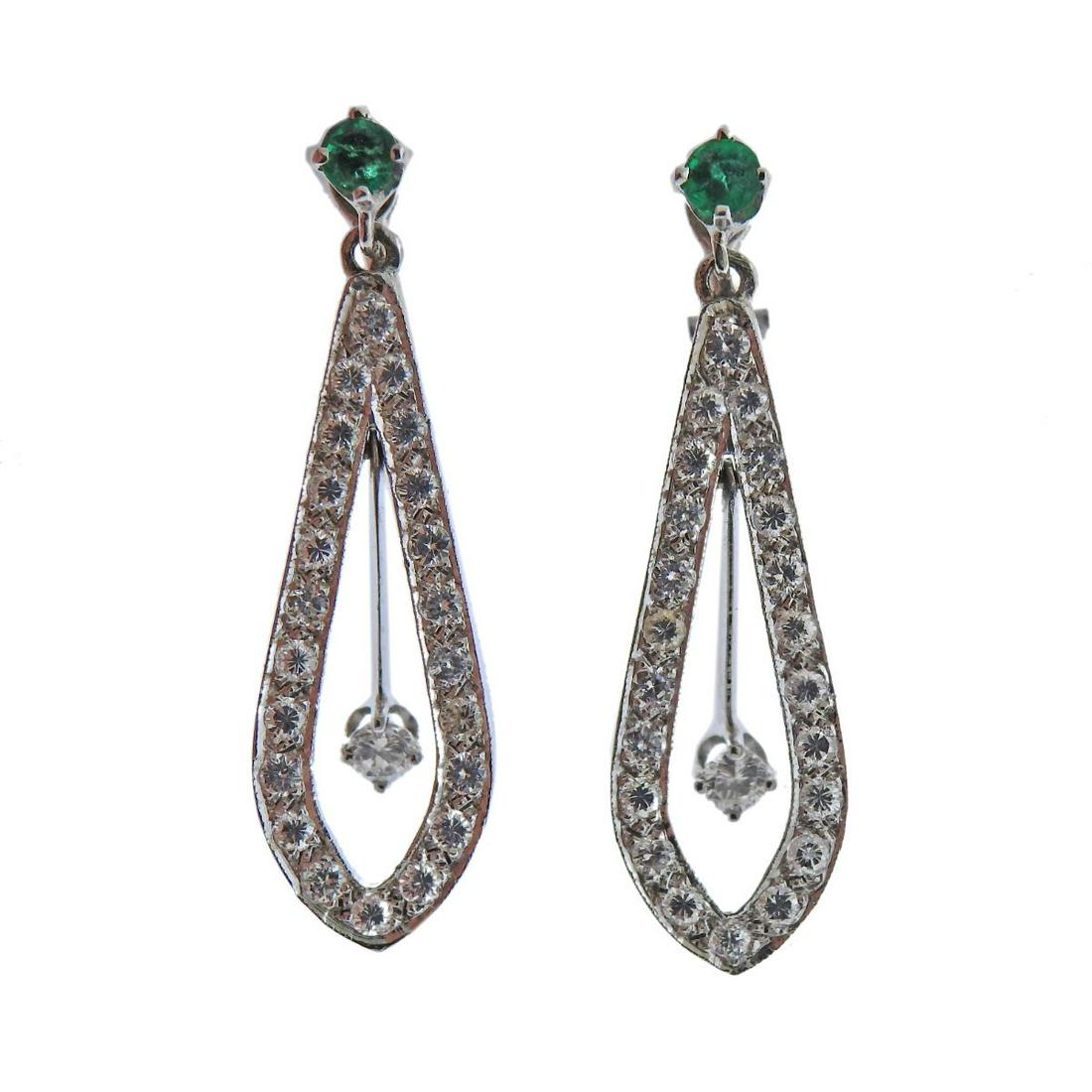 14k Gold Diamond Drop Earrings (1 of 3)