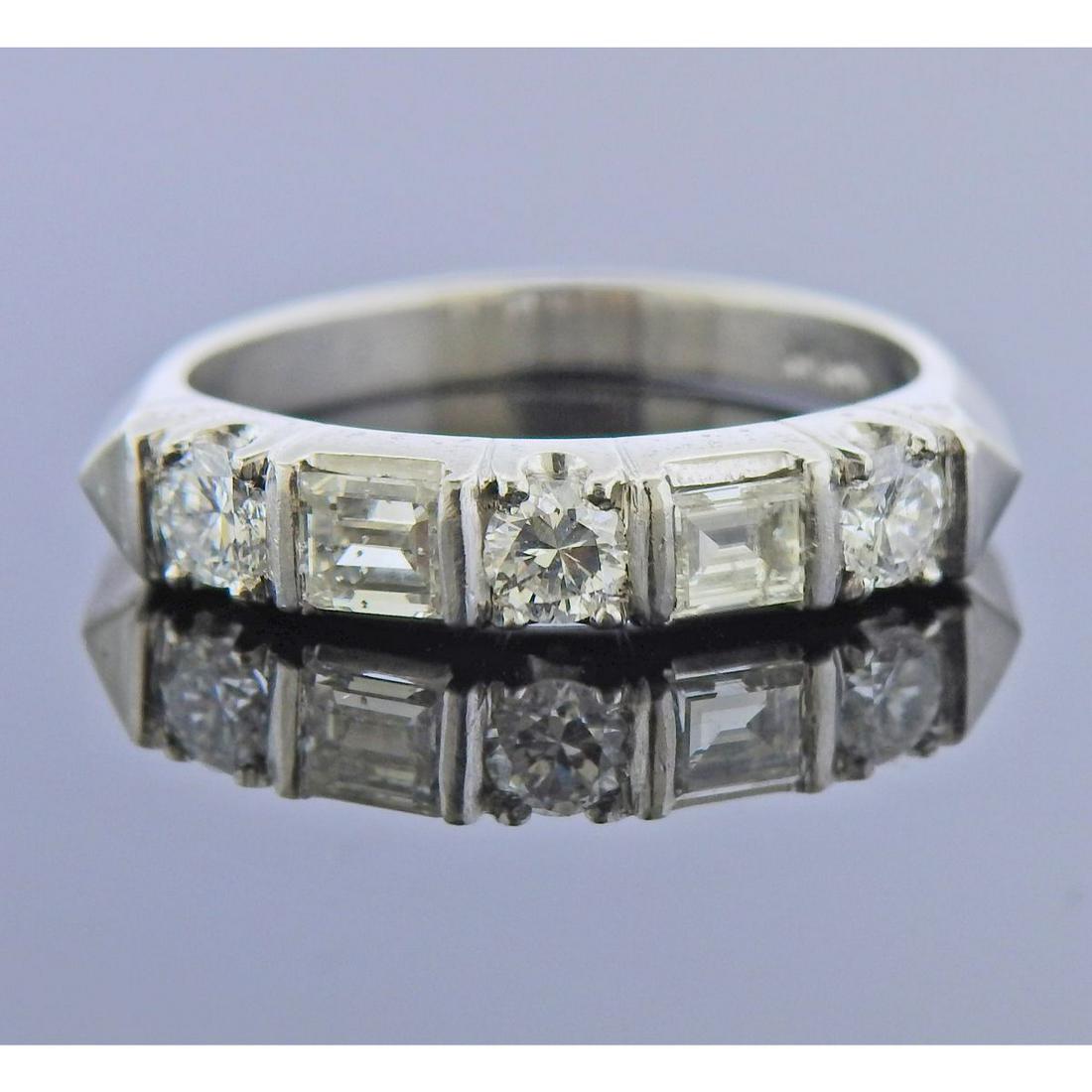 Platinum Diamond Half Band Ring (1 of 3)