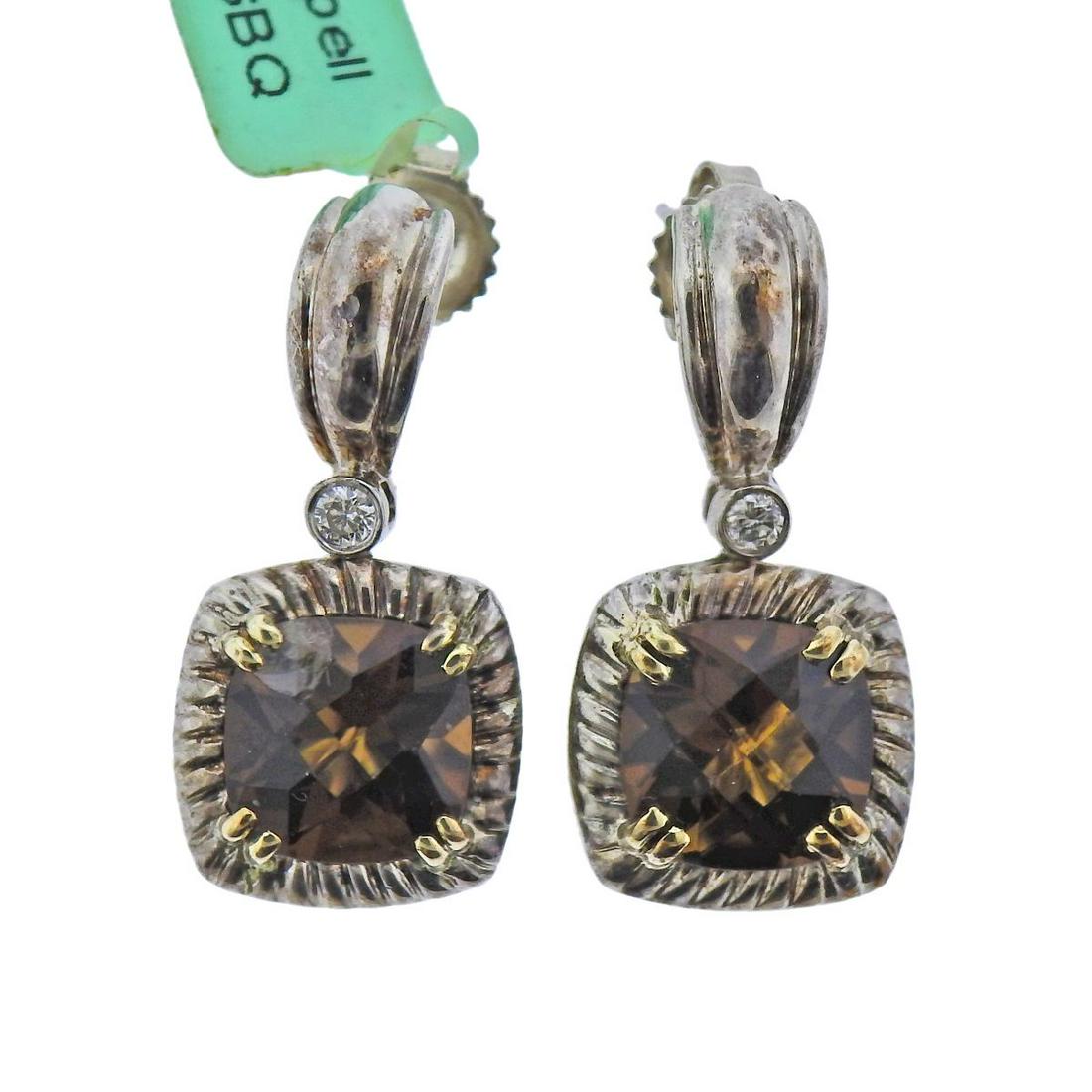 Krypell Cognac Quartz Diamond Earrings (1 of 3)