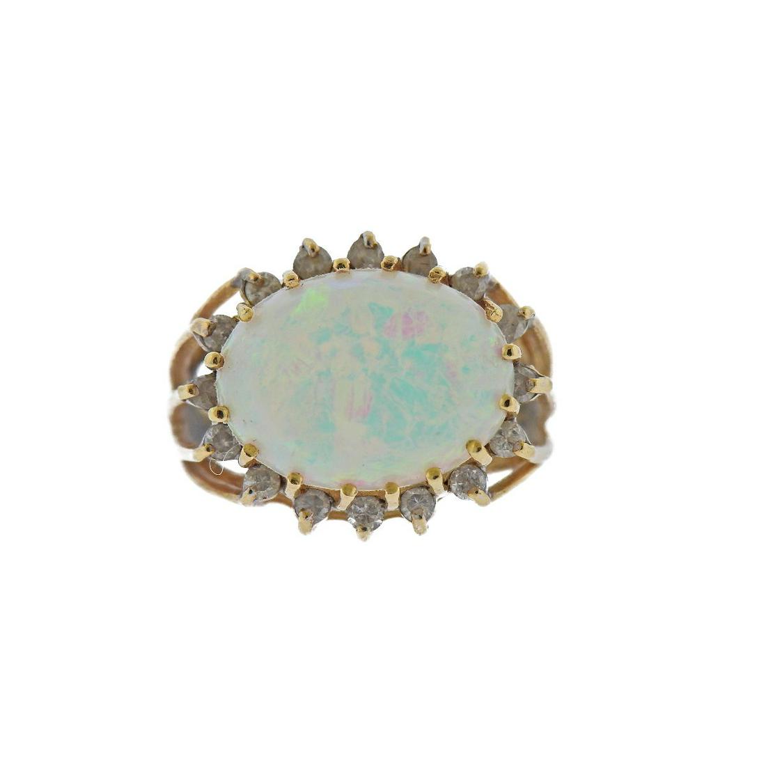 14k Gold Diamond Opal Ring (1 of 3)