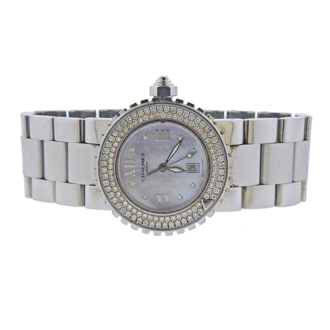 Chaumet MOP Diamond Steel Watch (1 of 3)