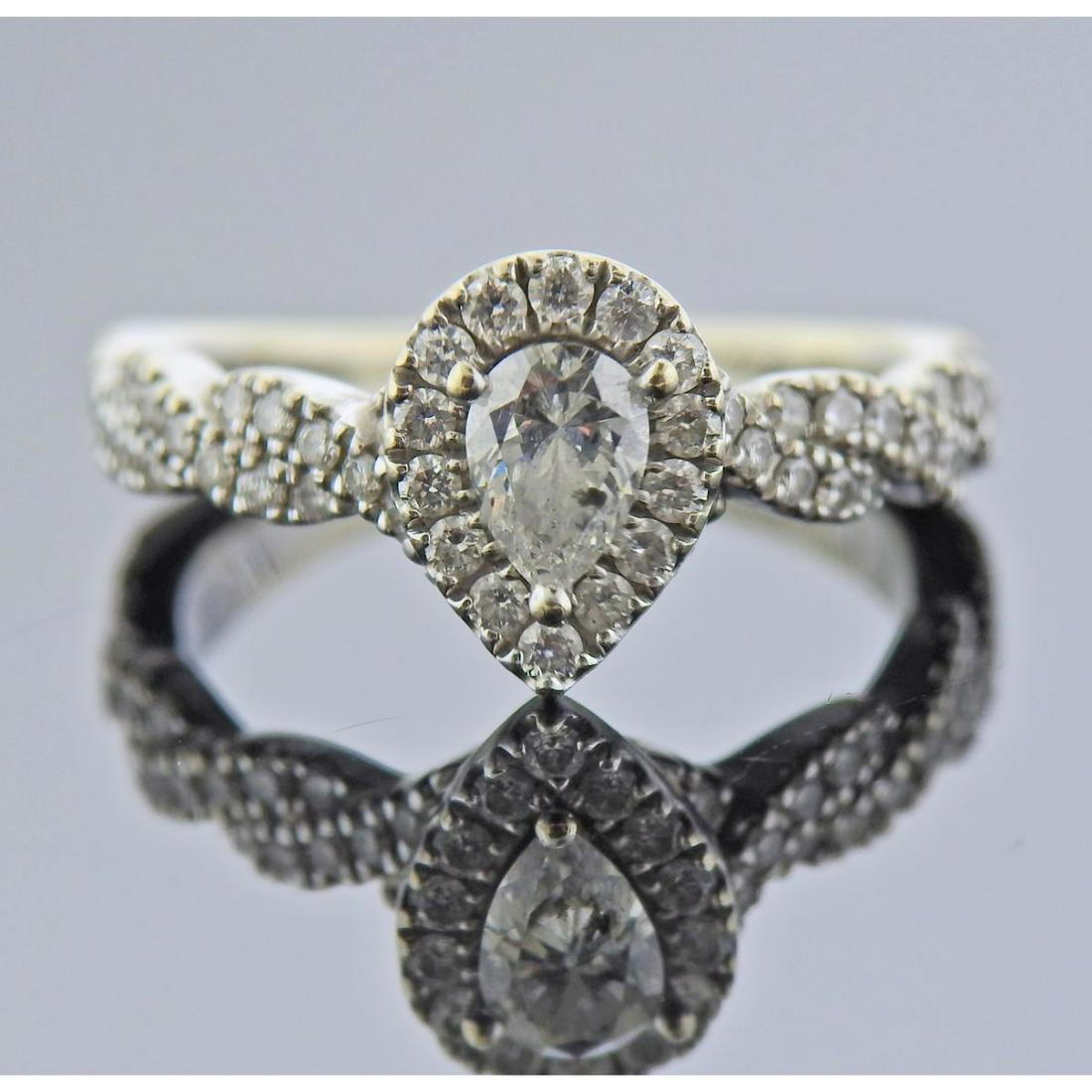 Neil Lane 14k Gold Pearl Diamond Engagement Ring (1 of 3)