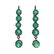 Antique 14k Gold Green Stone Drop Earrings