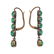 Antique 14k Gold Green Stone Drop Earrings - 2