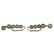 Antique 14k Gold Green Stone Drop Earrings - 3