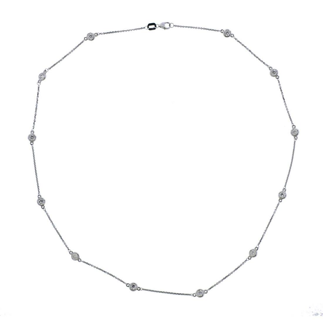 14k Gold 1.00ctw Diamond Station Necklace (1 of 4)