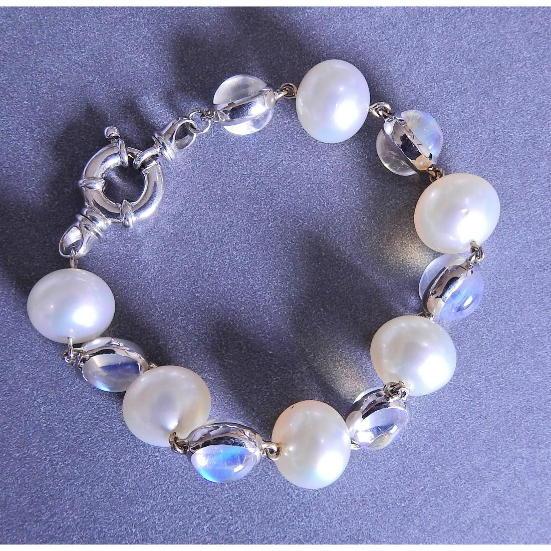 Assael South Sea Pearl 15.45ctw Moonstone 18k Gold (1 of 5)
