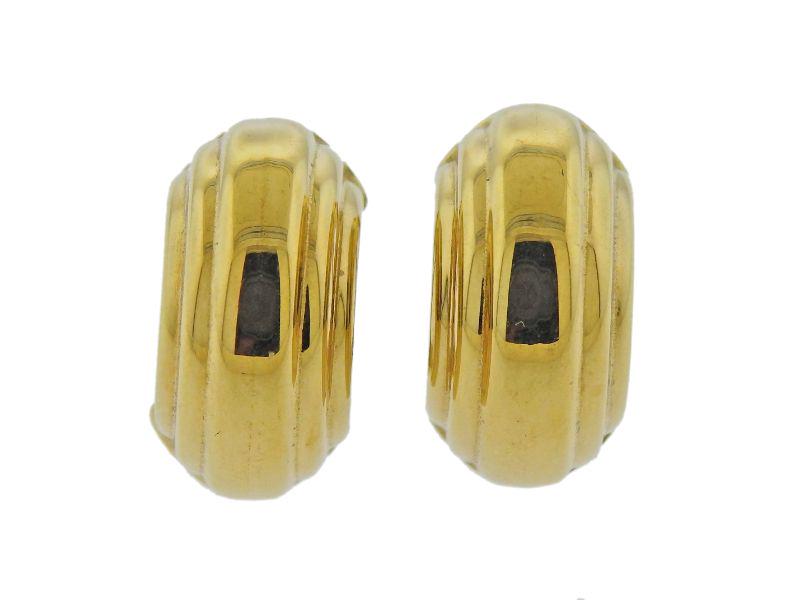 18k Gold Half Hoop Earrings (1 of 4)