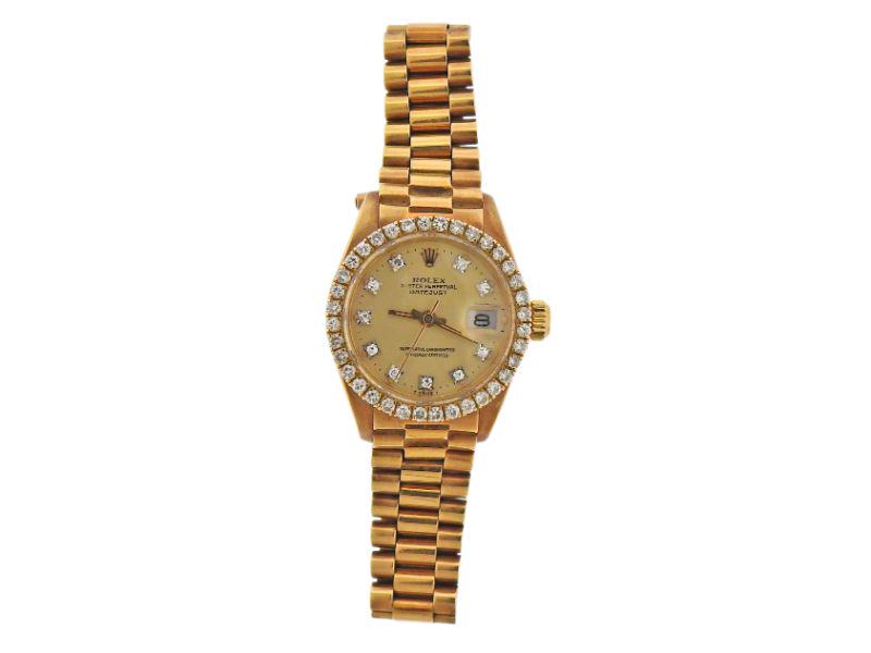 Rolex Datejust 18k Gold Diamond Lady's Watch ref. 6917 (1 of 4)