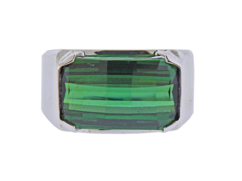 Kwiat 14k Gold Green Tourmaline RIng (1 of 4)