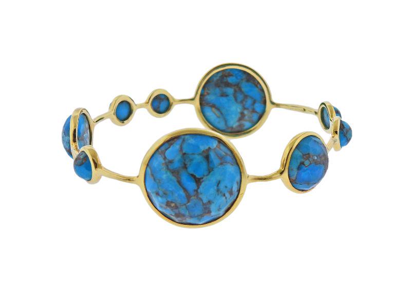 Ippolita Turquoise Matrix 18k Gold Bangle Bracelet (1 of 5)