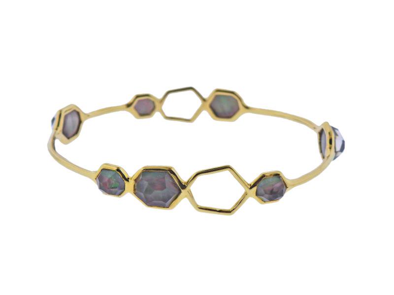 Ippolita Rock Candy 18k Gold Shell Crystal Bracelet (1 of 5)