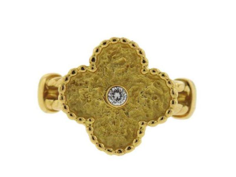 Van Cleef & Arpels Vintage Alhambra Diamond 18k Gold (1 of 3)