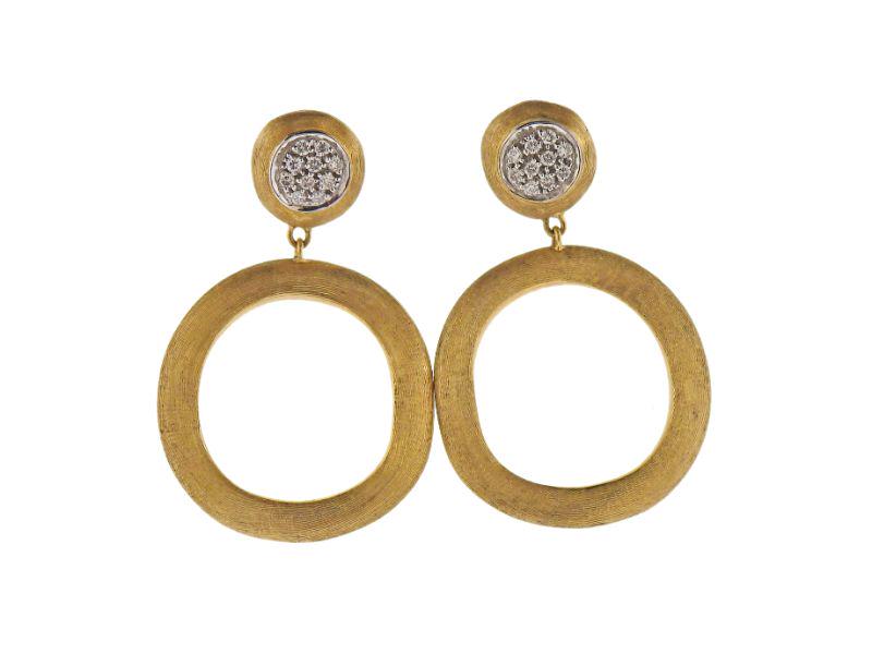 Marco Bicego Jaipur 18k Gold Diamond Circle Earrings (1 of 4)