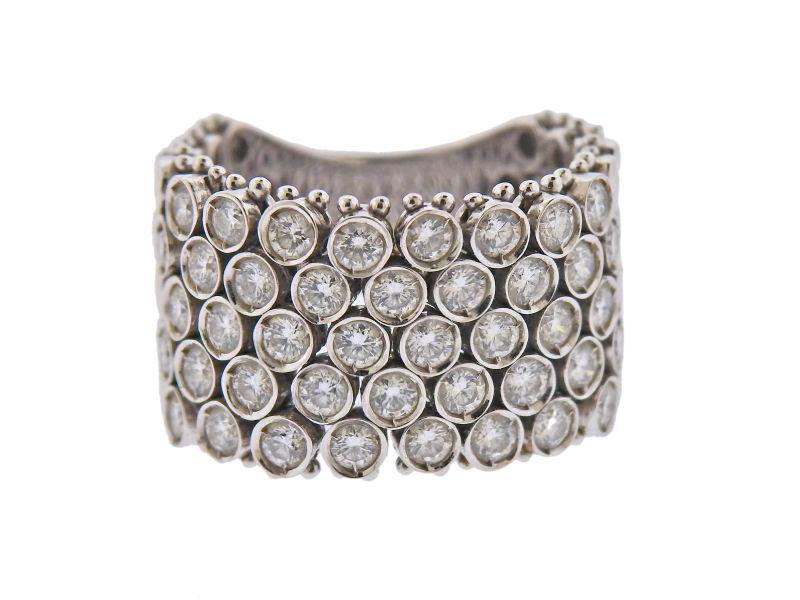 Birks 18k Gold Diamond Flexible Band Ring (1 of 5)