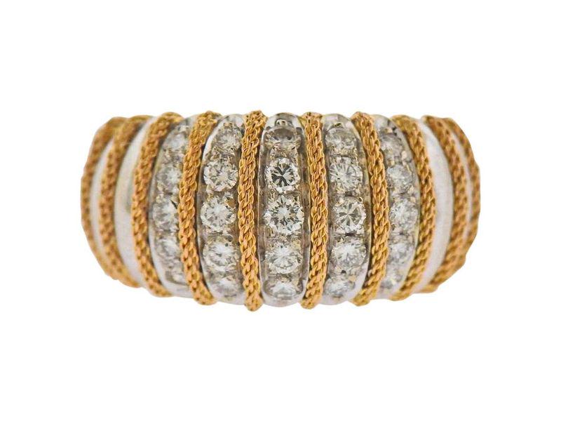 Continental Diamond Gold Dome Ring (1 of 4)