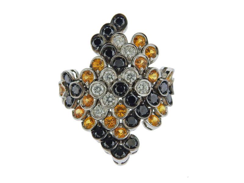 Stefan Hafner Gold Diamond Sapphire Ring (1 of 4)