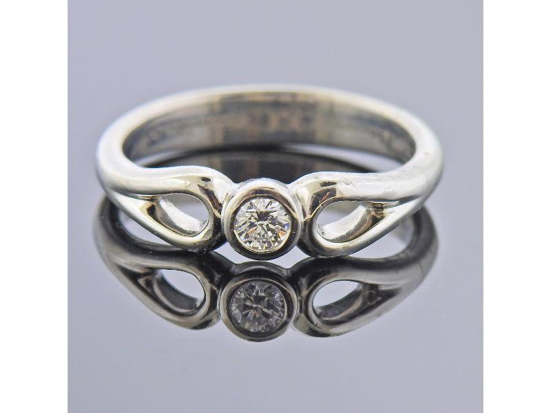 Tiffany & Co Elsa Peretti Platinum Diamond Ring (1 of 4)