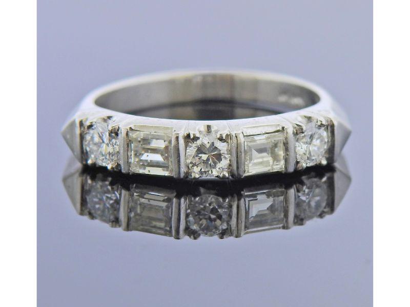 Platinum Diamond Half Band Ring (1 of 3)