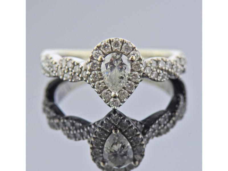 Neil Lane 14k Gold Pearl Diamond Engagement Ring (1 of 3)