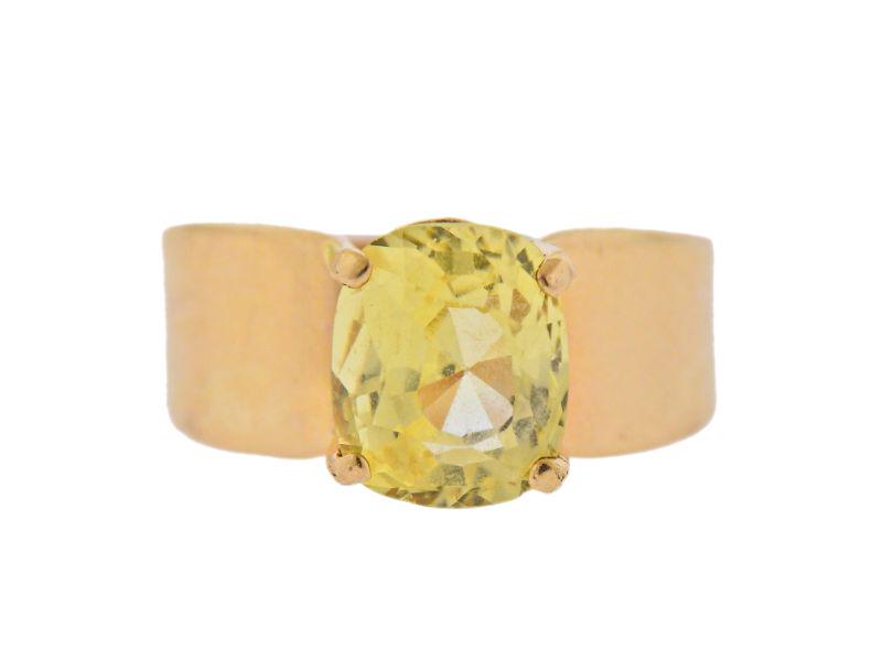 3.79ct Yellow Sapphire 14k Gold Ring (1 of 3)