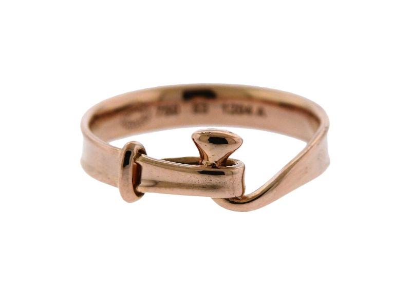 Georg Jensen Torun 18k Rose Gold Hook Ring (1 of 5)