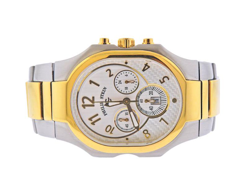 Philip Stein Two Tone Chronograph Watch